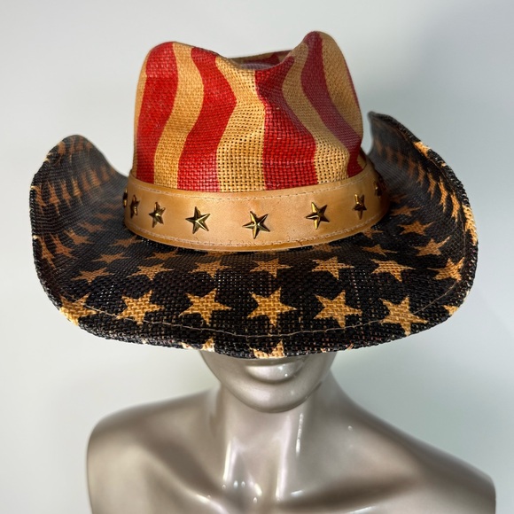 Goldcoast Sunwear Patriotic Star and Stripe Cowboy Hat - Picture 1 of 12